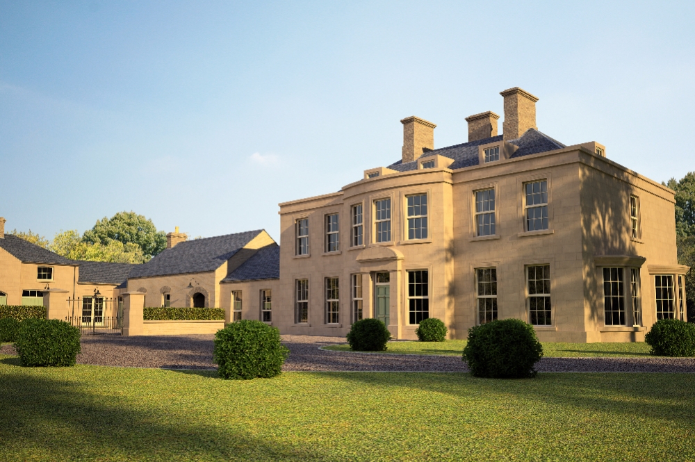 Cotswold stone clad country house