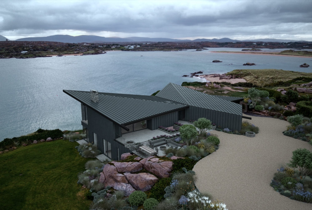 Island Retreat on Rocky Cliff Island Retreat on Rocky Cliff