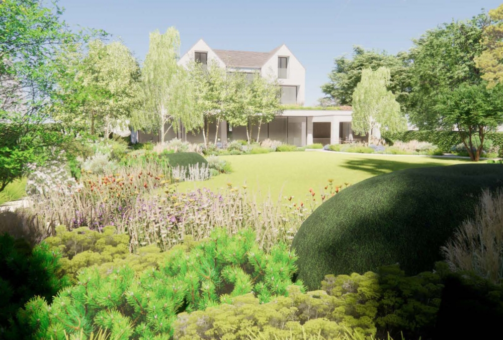 Modern Home with Curated Garden