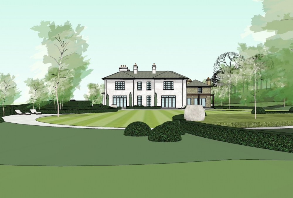 Classical Home with Stone Outbuilding