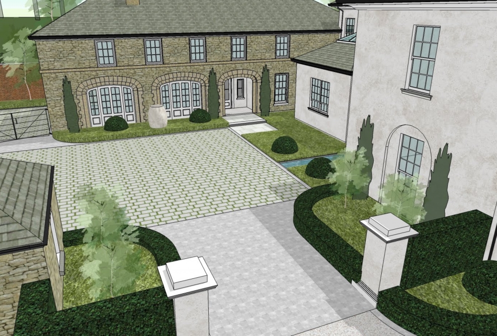 Classical Home with Stone Outbuilding