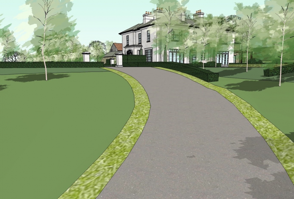 Classical Home with Stone Outbuilding