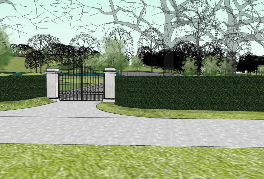 Classical Home with Stone Outbuilding