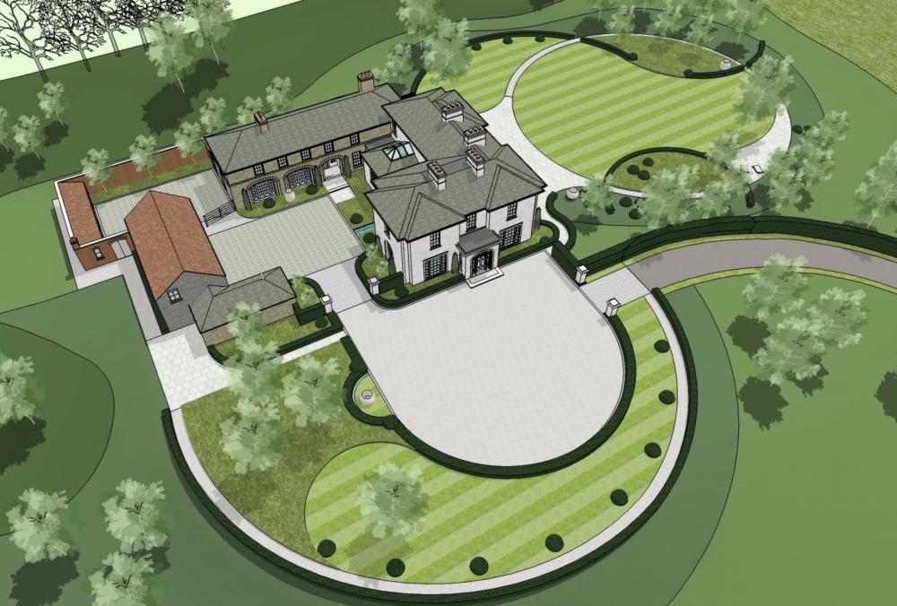 Classical Home with Stone Outbuilding