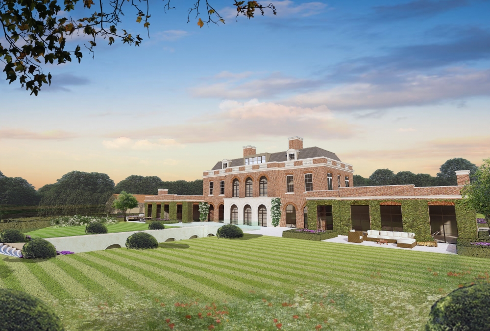 Grand Red Brick Country Manor