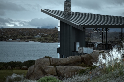 Island Retreat on Rocky Cliff